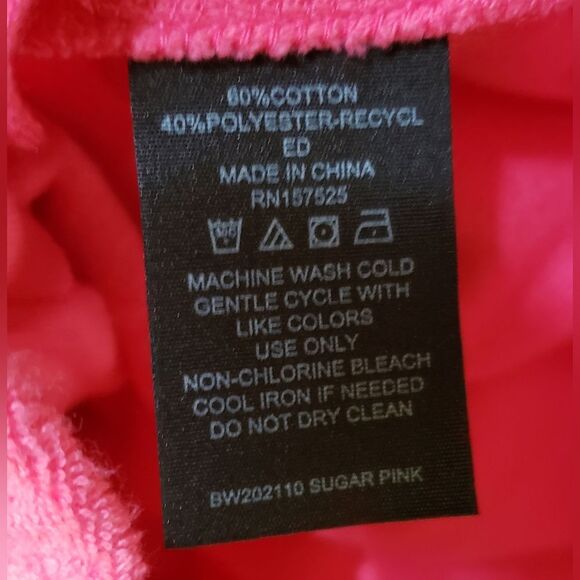 NWT  WSLY Eco Loop Zip Up Hoodie in Sugar Pink Size XS - Picture 3 of 6